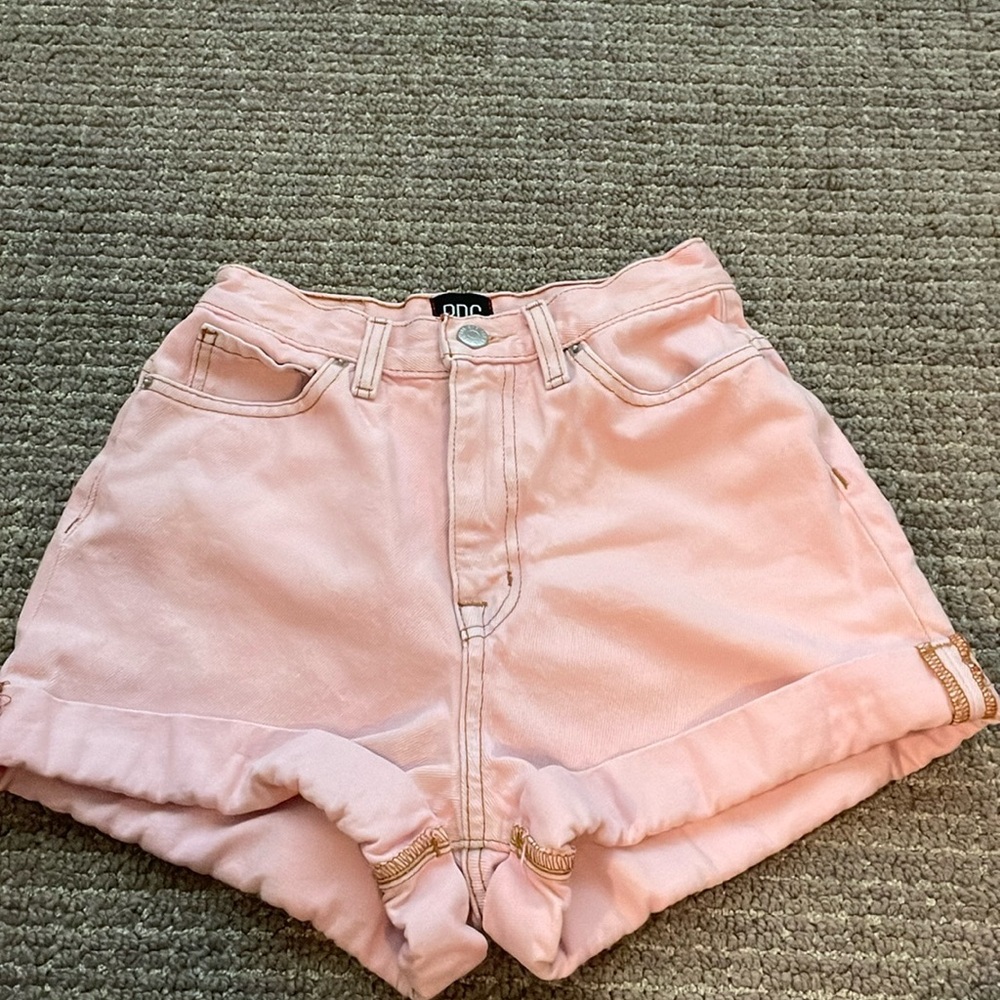 BDG pink jean shorts